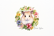 Happy Baby Hamster with Flower, an Animal Illustration by New-School-Wave (Thumbnail 4 of 5)