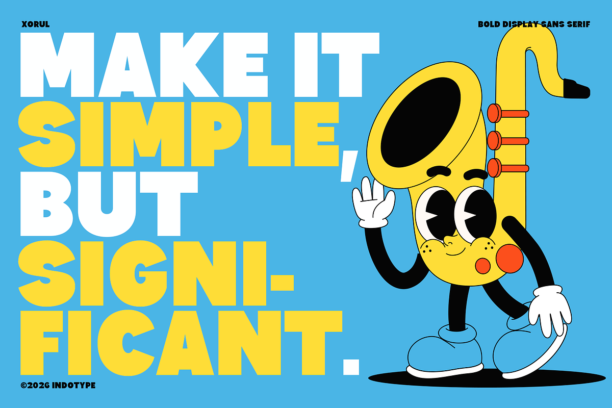 Xorul - Retro Sans Bold Display, a Sans Serif Font by Indotype Foundry (Photo 2 of 10)