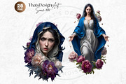 Holy virgin Mary clipart set, a Person Illustration by ThatsDesignArt (Thumbnail 10 of 10)
