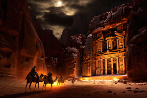 The ancient city of Petra in Jordan, a Photo by Iftikhar Alam