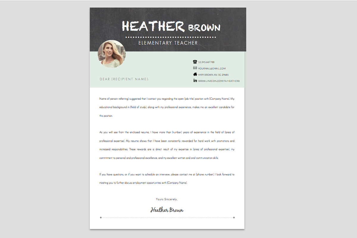 Resume Template + Cover Letter WORD, a Resume Template by PAPPERMINT RESUME STUDIO (Photo 4 of 4)