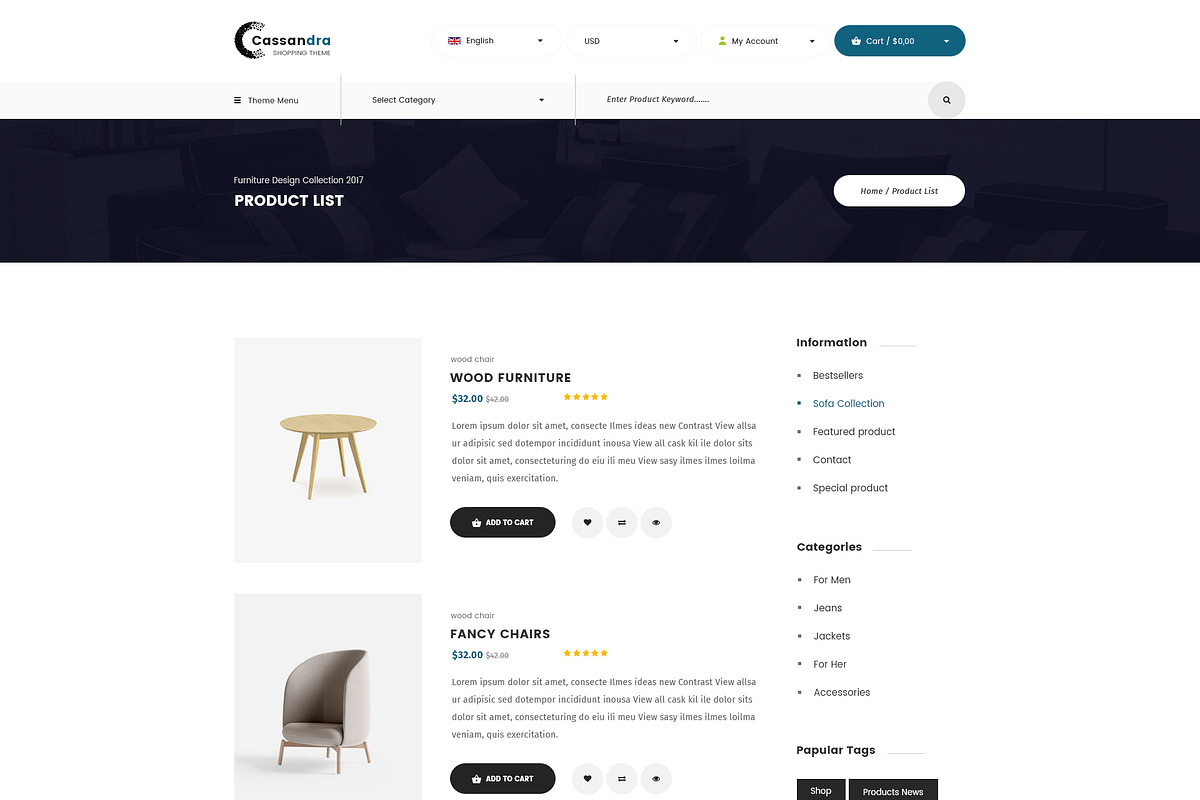 Cassandra - Furniture - Muse Theme, a Websites & App Template by DigitalCenturySF (Photo 7 of 11)
