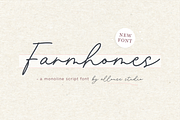 Farmhomes A Monoline Script, a Script Font by Allouse Studio (Thumbnail 1 of 10)