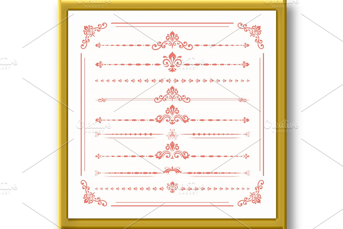 Vintage Big Set of Horizonyal Vector, a Pattern Graphic by FineArtStudio (Photo 2 of 3)