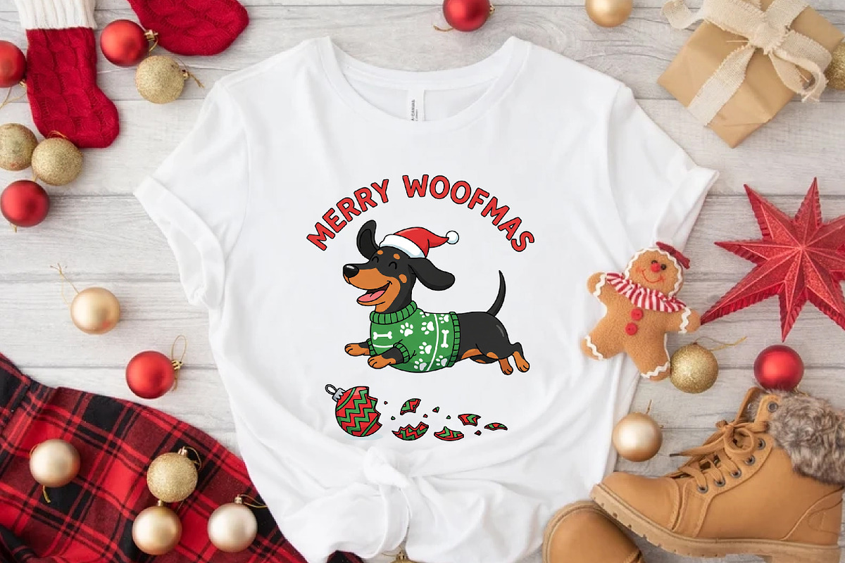 Funny Dog Christmas Sublimation PNG, an Illustration by DreamArtGraphic (Photo 4 of 5)