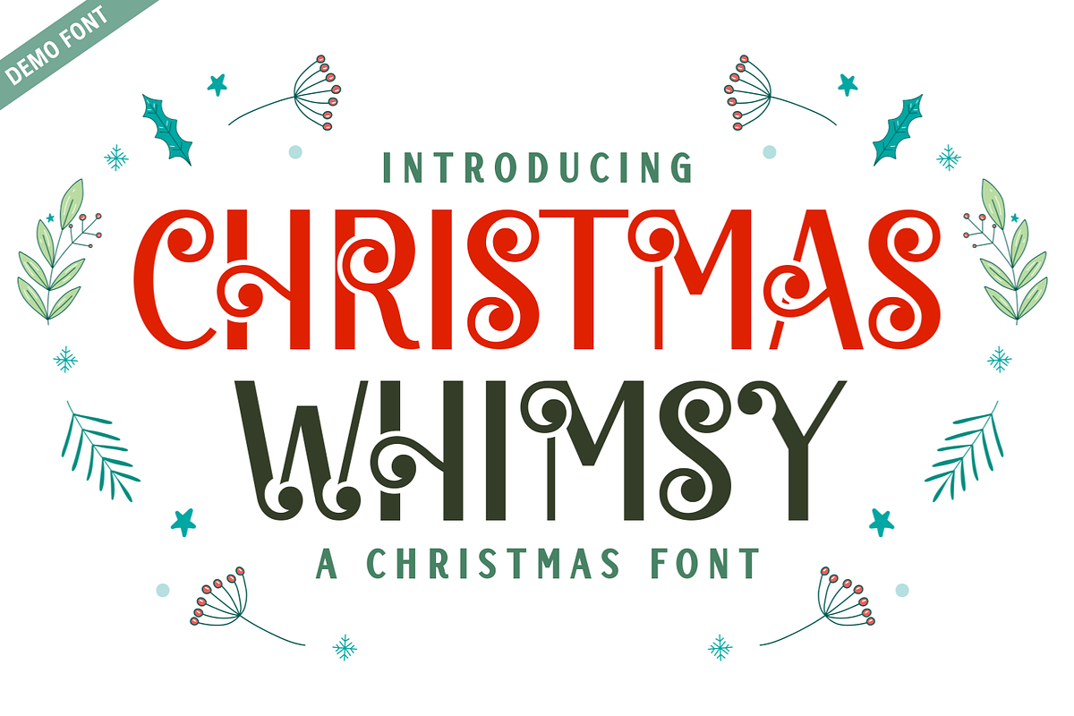 Christmas Whimsy Demo Font, a Script Font by Akrinity Digital (Photo 1 of 8)