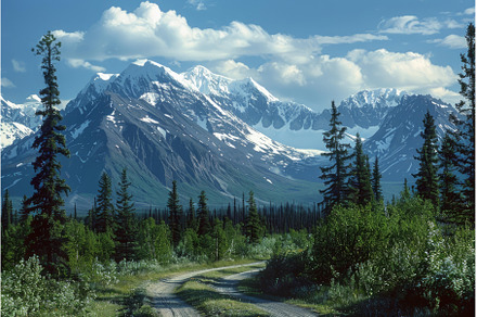 Dirt road winding through forest, a Nature Photo by Ylivdesign