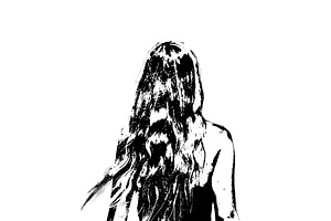 Back view isolated graphic of young woman walking, a Person Illustration by DanFLCreativo