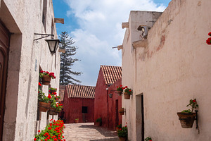 Inner Courtyards and Gardens at Santa Catalina Monastery, Arequi, a Photo by GoodGoods