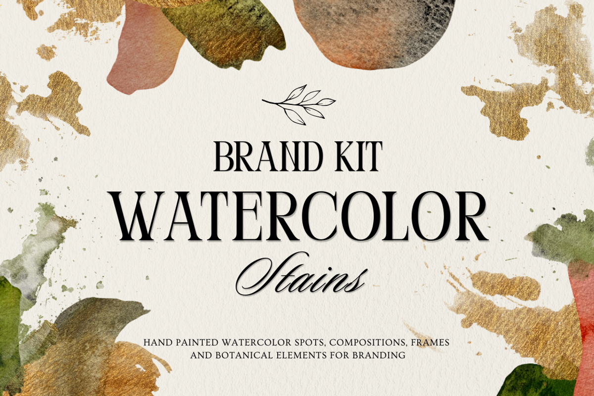Watercolor Spots Brand Kit, an Object Graphic by Kate Creative Studio (Photo 1 of 11)
