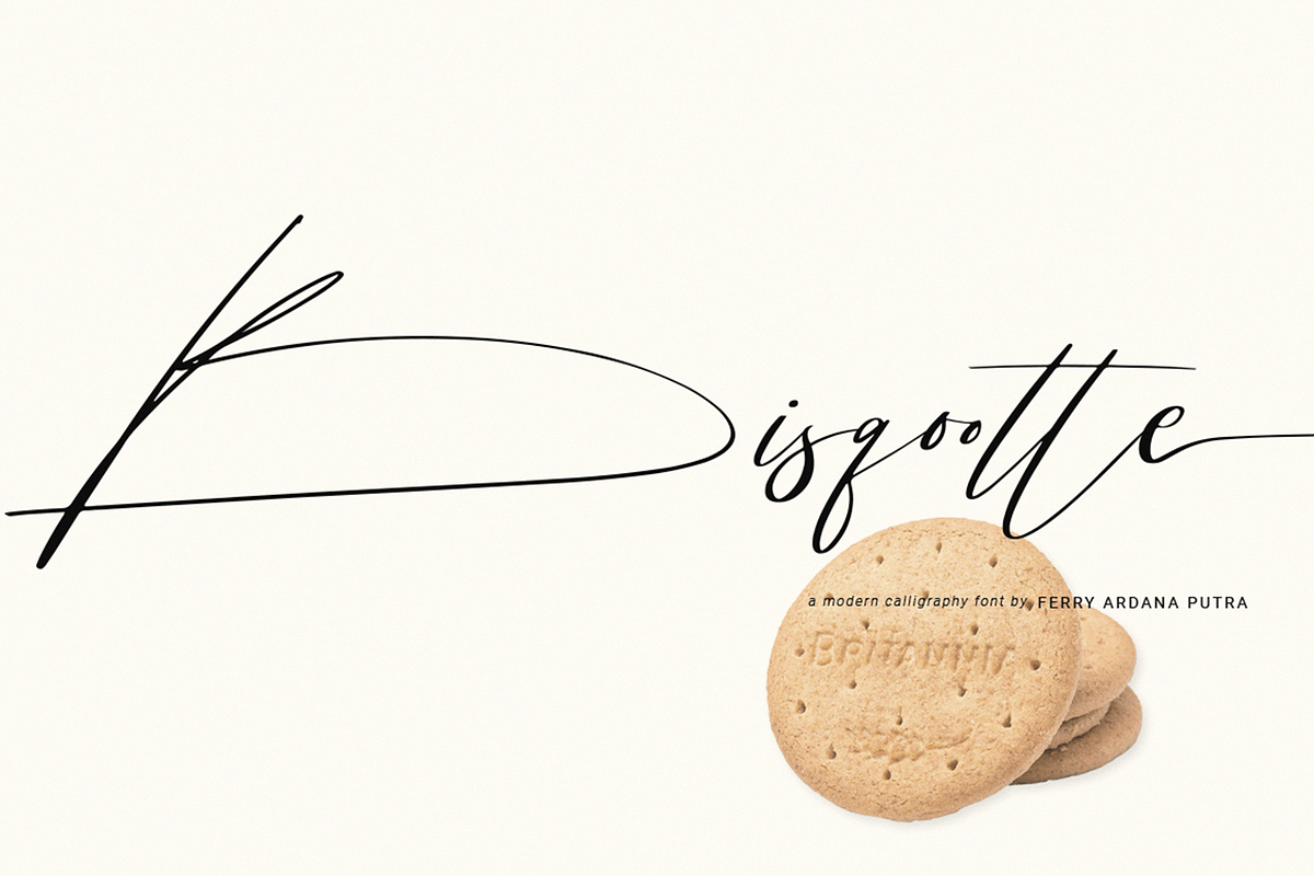Bisqootte | Modern Calligraphy Font, a Script Font by Ardana Creative (Photo 1 of 14)