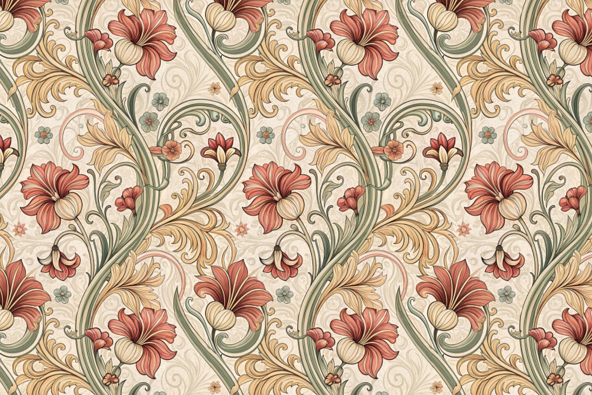 Art Nouveau Seamless Pattern Set, a Pattern Graphic by Designs by Helen Trupak (Photo 3 of 8)