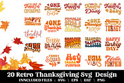 Retro Thanksgiving SVG Bundle, an Illustration by Etcify (Thumbnail 1 of 7)