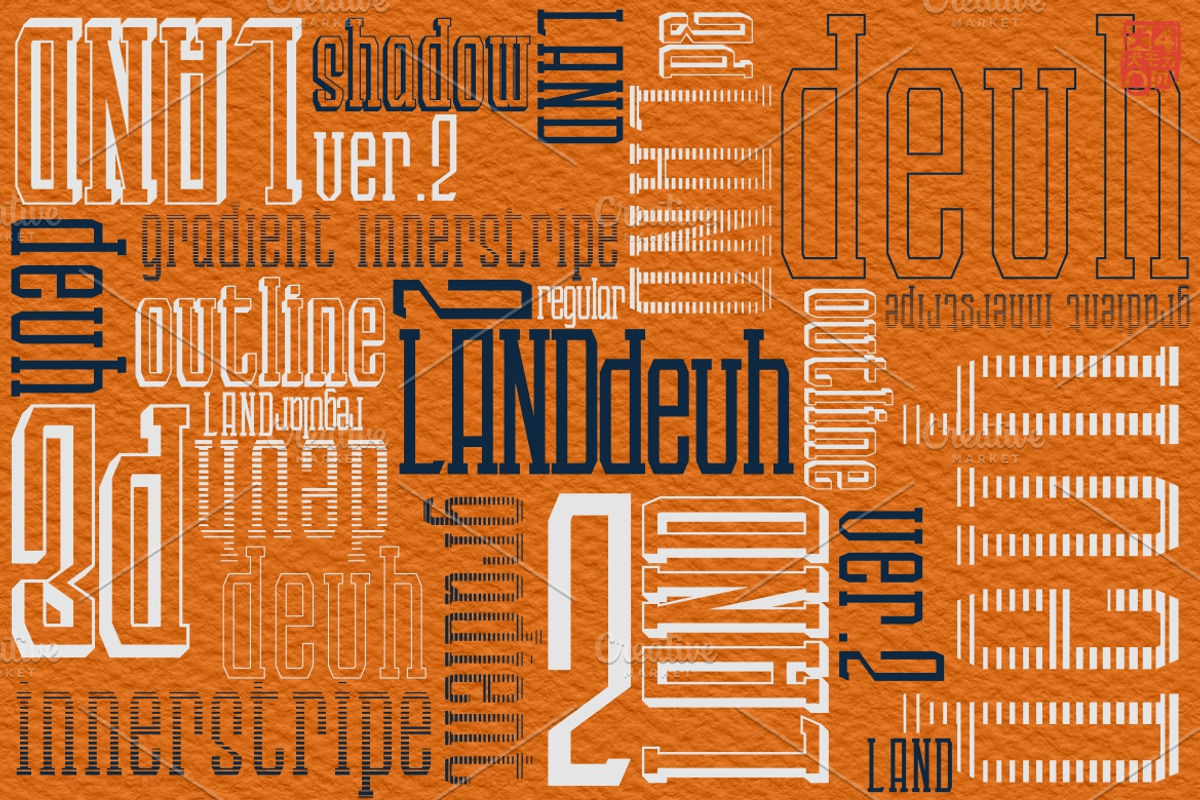 LANDdeuh (Layered font Family) preview 4