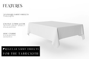 Square Tablecloth With Smart Objects