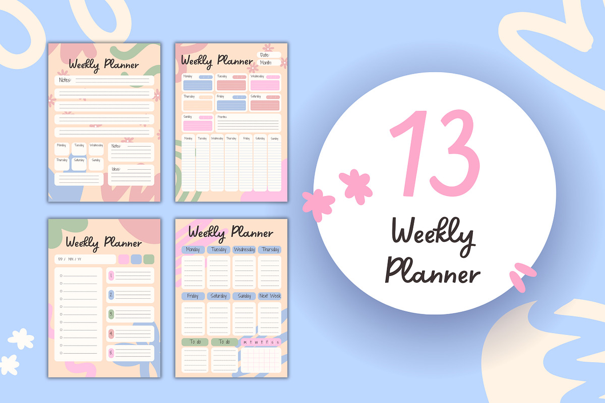 50+ Canva Planner Templates, a Templates & Theme by TemplateCastleStore