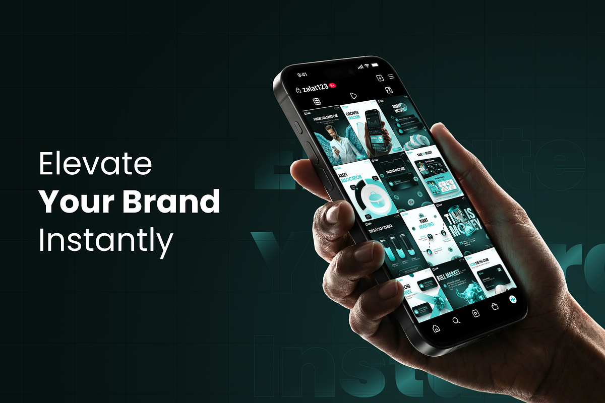 Zalat Fintech & Crypto Instagram Kit, a Social Media Template by Sooni Gaad (Photo 3 of 9)