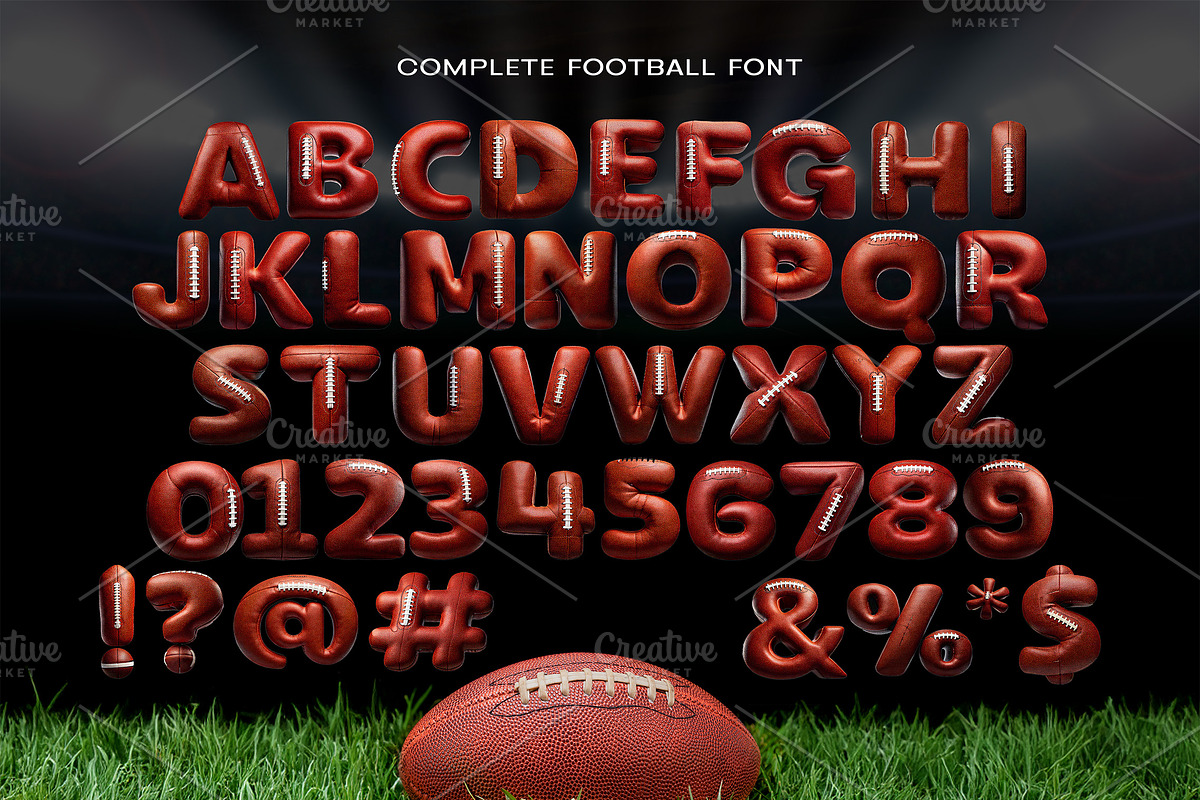 Inflated Football | Letters & Font, a Font by Making Rad Things (Photo 2 of 8)