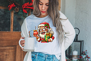 Christmas Crazy Santa Claus PNG, a Seasonal Illustration by Craft Nest (Thumbnail 2 of 7)