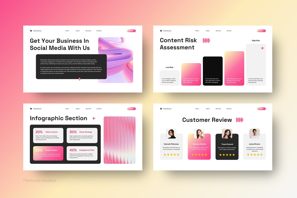 Creative Social Media Agency, a Presentation Template by FIBRINOSÄ (Photo 6 of 7)