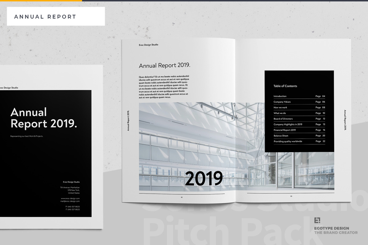 Egotype Annual Report, a Brochure Template by Egotype (Photo 2 of 15)
