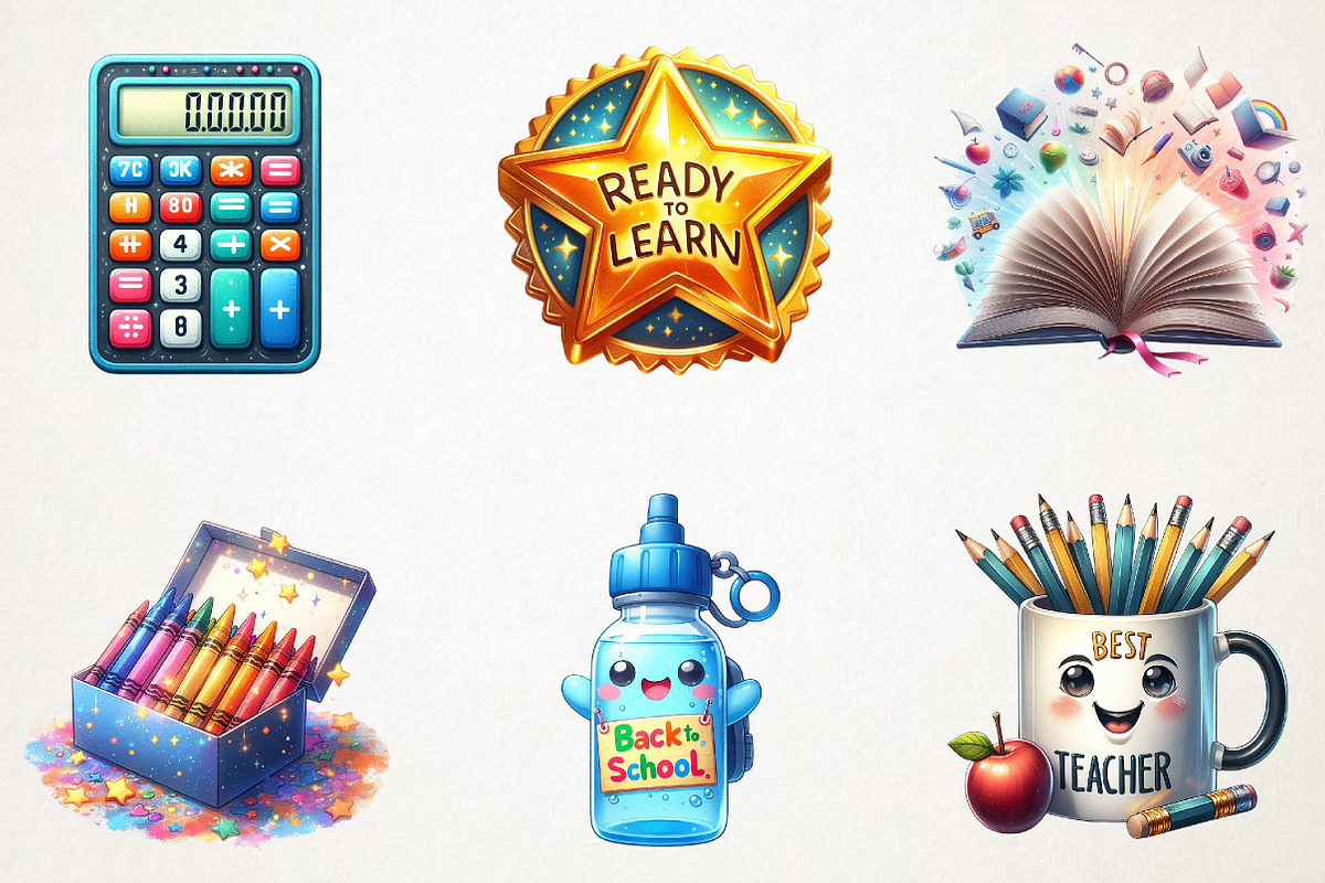 Back to School Clipart Set, an Illustration by RobertsArt (Photo 5 of 7)