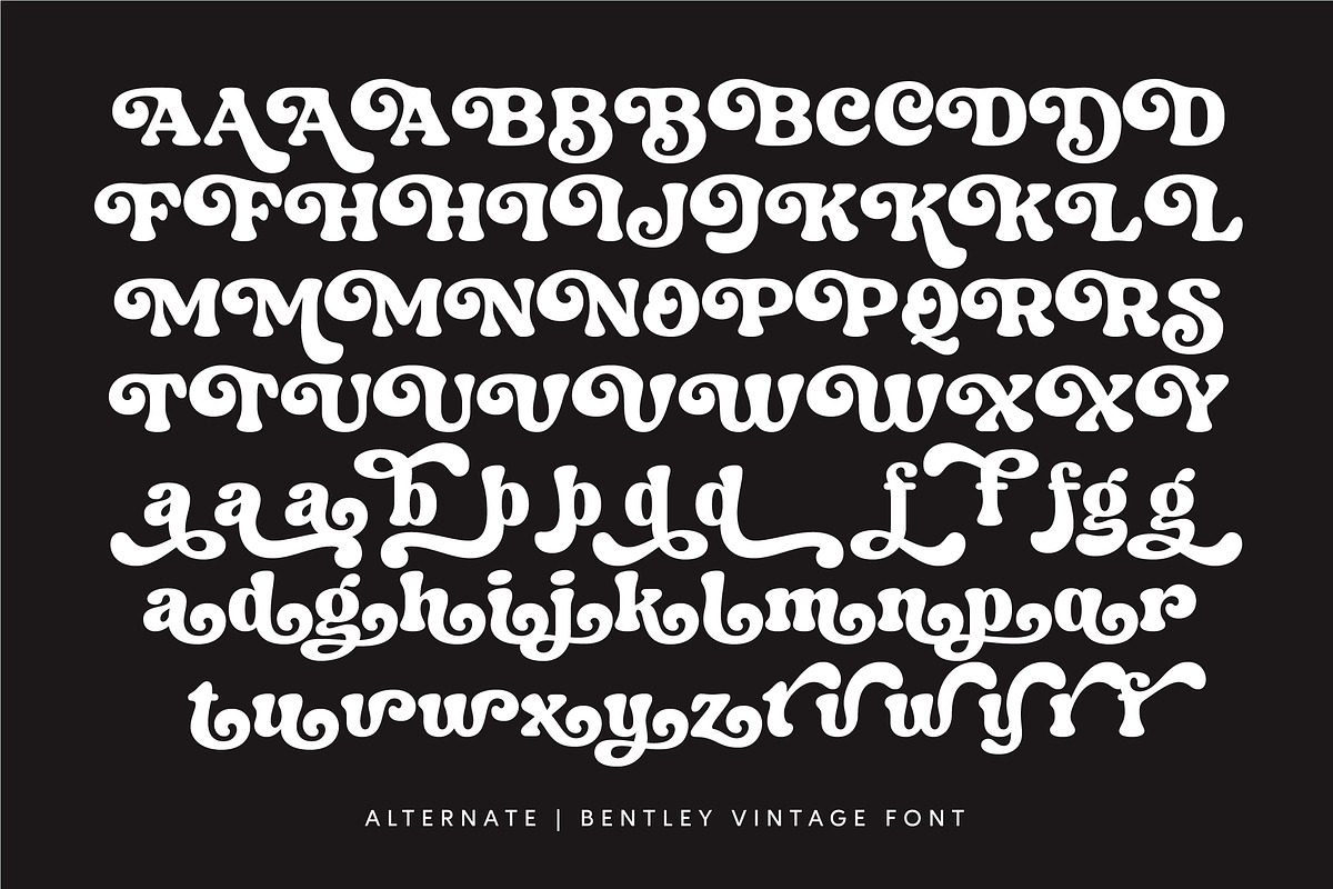 Bentley Vintage – Bold Retro Font, a Serif Font by Grezline Studio (Photo 10 of 11)