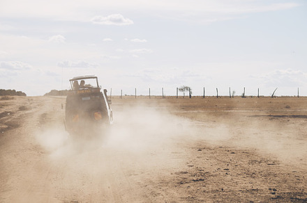 Safari Truck Lifting Dust