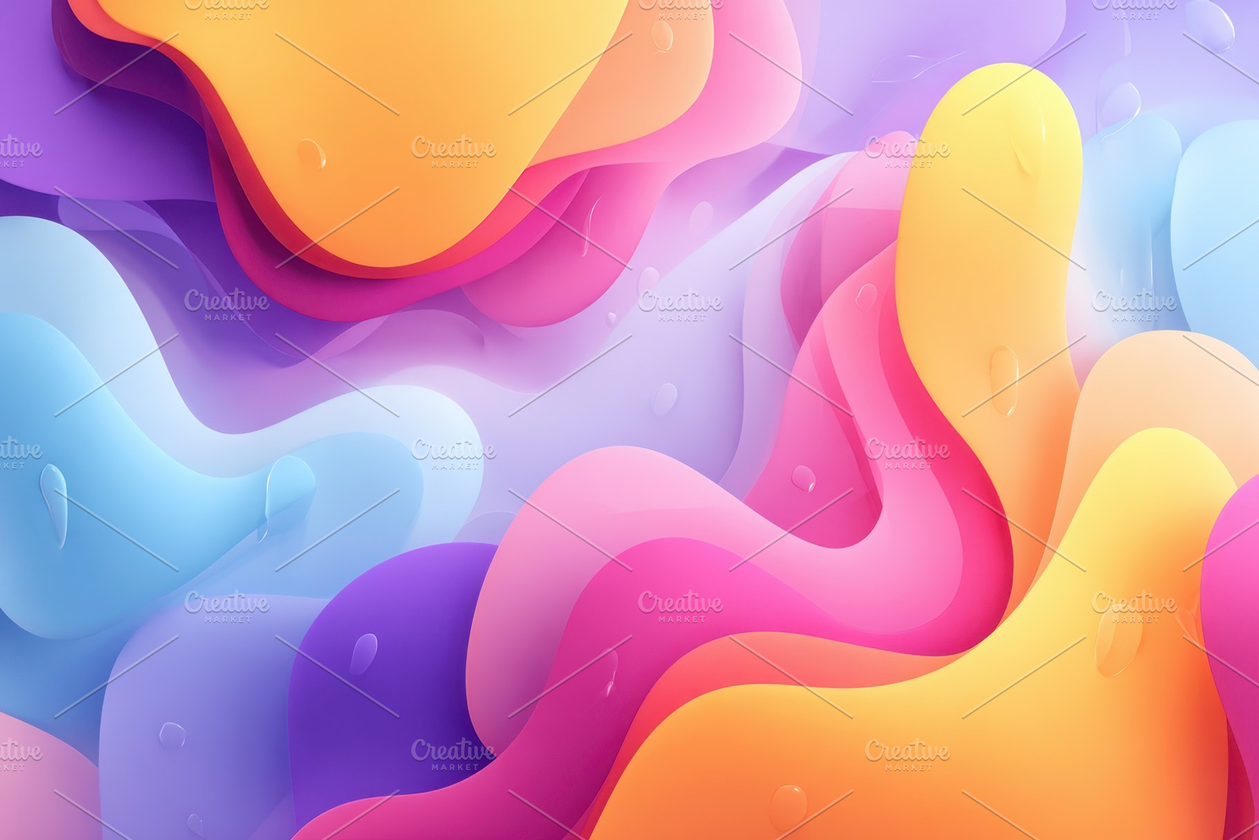 Pastel layered fluid abstract background, an Abstract Photo by AlyaAnd