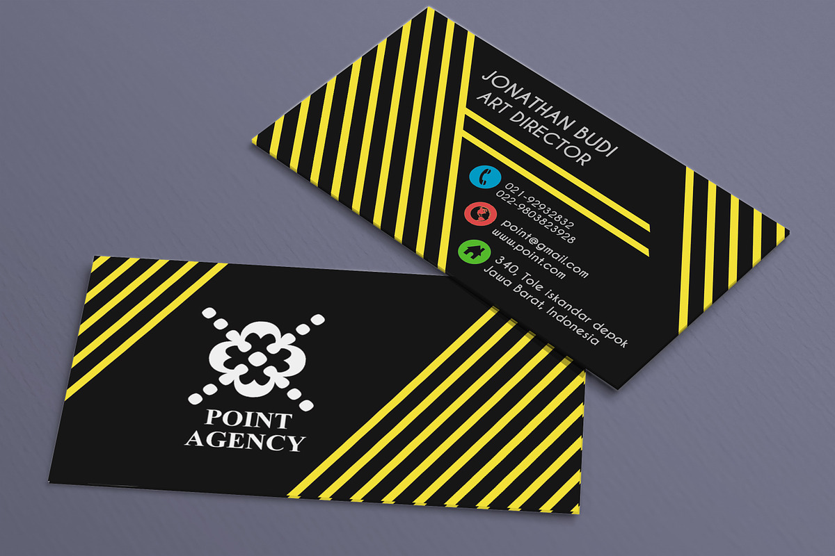Modern Colorful Line Business Card, a Business Card Template by Sahade Studio (Photo 4 of 5)