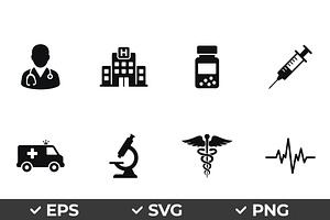Medical Icon Vector Bundle, an Object Graphic by Artonix