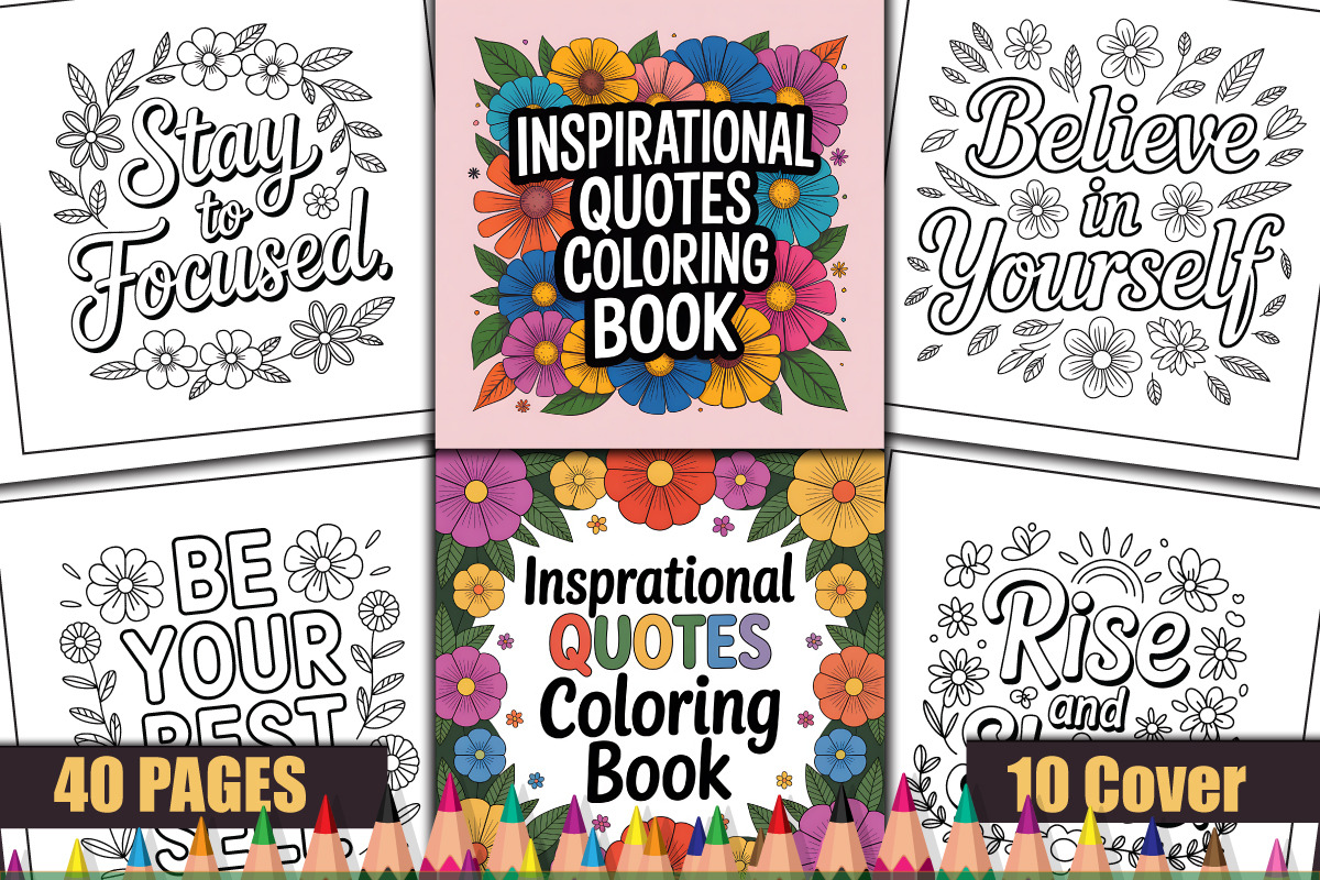 Quotes Coloring Books Bundle, an Object Graphic by protabsorkar11 (Photo 6 of 14)