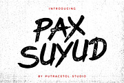 Pax Suyud - Brush + Rough Font, a Font by PutraCetol Studio (Thumbnail 1 of 9)