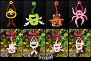 10 Cute Monsters 3D Layered Cut File, an Illustration by pixaroma (Thumbnail 13 of 13)