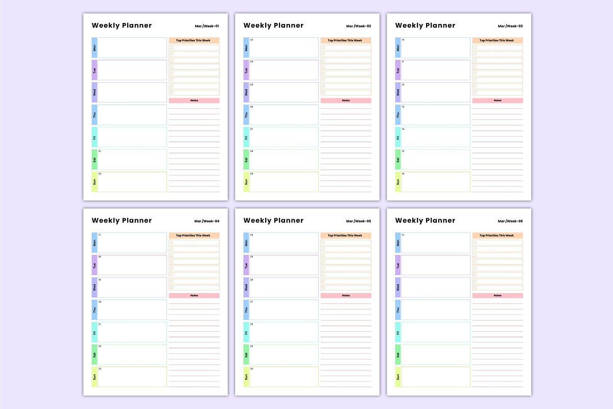 2025 Dated Weekly Planner Canva Kdp, a Stationery Template by Mustafiz (Photo 4 of 4)