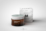 Amber Cosmetics Pot & Box Mock-Up, a Packaging Mockup by TSOBG (Thumbnail 13 of 21)