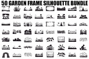 50 Garden Frame Silhouette Bundle, an Illustration by musafir_fashion (Thumbnail 1 of 51)