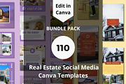 Real Estate Social Media Templates, a Templates & Theme by BoontenStudio (Thumbnail 1 of 5)