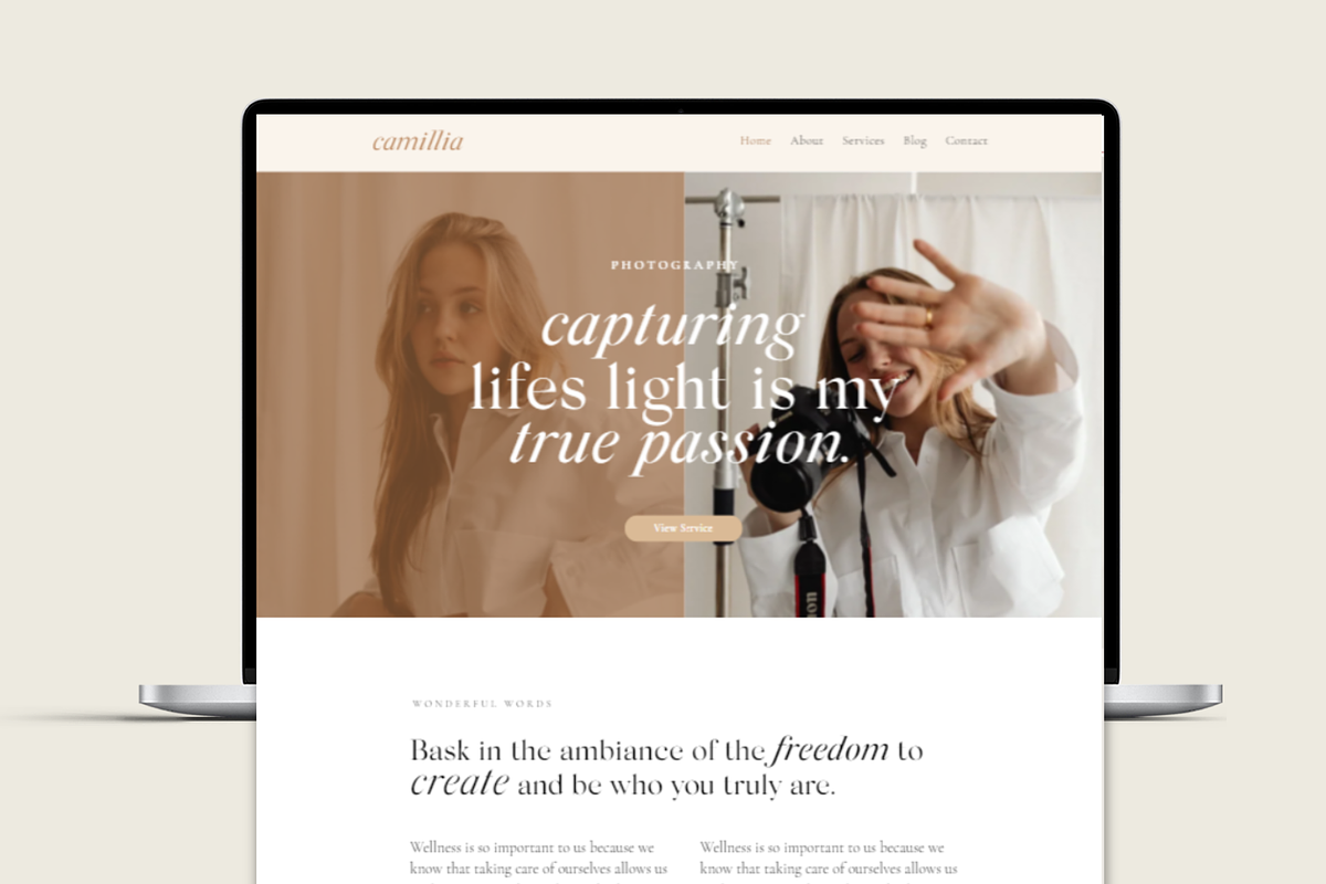 Wix Template For Photographers, a Wix Template by Turia Avenue (Photo 2 of 6)