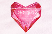 Hearts gems. Valentine clipart, an Illustration by LABFcreations (Thumbnail 7 of 9)