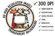 Christmas Whimsical Cats Clipart, an Illustration by Craft Nest (Thumbnail 4 of 10)