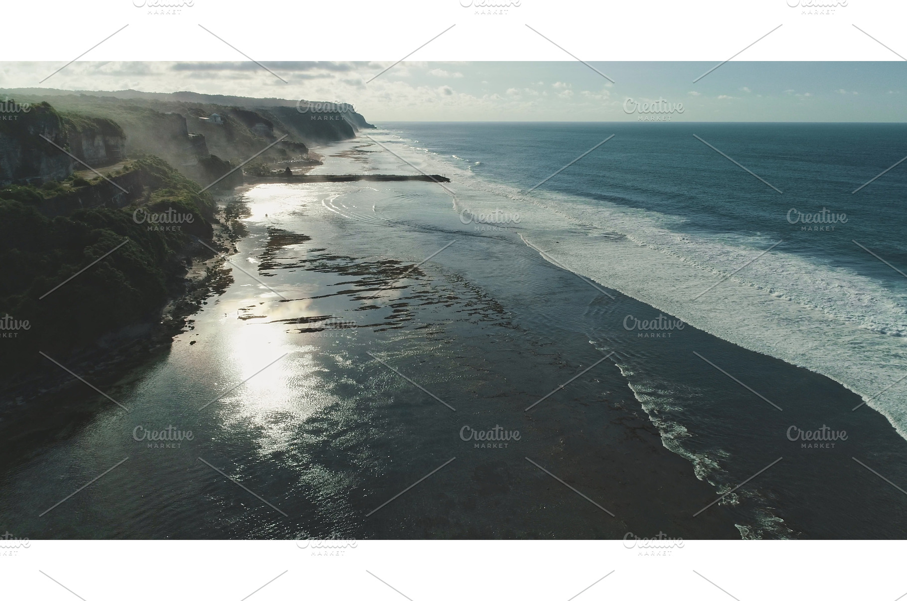Sun reflecting on shallow water near, a Nature Photo by Goinyk