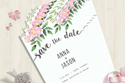 Rose Hip Watercolor Wedding Suite, an Invitation Template by Love Design (Thumbnail 4 of 14)