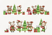Miсe Christmas Party, an Animal Illustration by Watercolor by Tonia Tkach (Thumbnail 4 of 9)