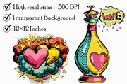 Pop Art Valentine Clipart, an Illustration by Libby Wishes (Thumbnail 9 of 9)