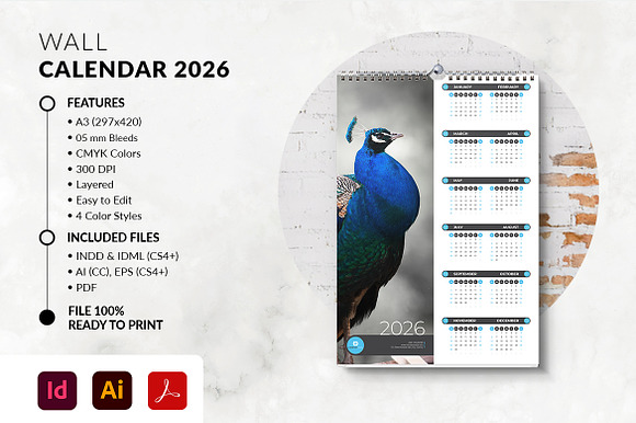 Excellent Wall Calendar 2026 preview 5