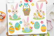 Easter Bunny Vector SVG Clipart, an Illustration by MyClipArtStore (Thumbnail 1 of 2)