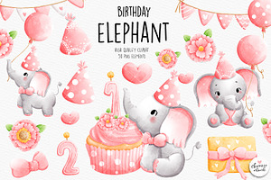 Elephant Boy And Girl Birthday