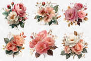 Blush Pink Wedding Floral Clipart, an Illustration by Designworld (Thumbnail 2 of 5)