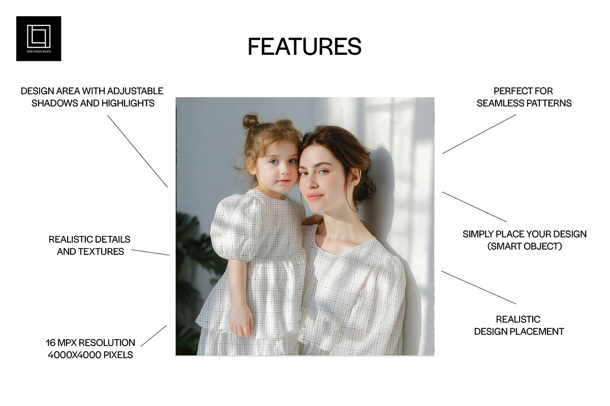 Mom & Child Dress Mockup (PSD), a Shirt Mockup by 1001 mockups (Photo 2 of 14)